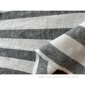 cotton linen yarn dyed stripe in black and white color